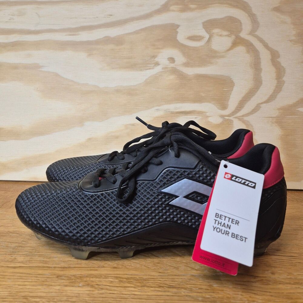 Lotto Force FG 3PR Mens Soccer Cleats Black Red Size 9 NWT